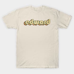 Edward // Vintage Rainbow Typography Style // 70s T-Shirt